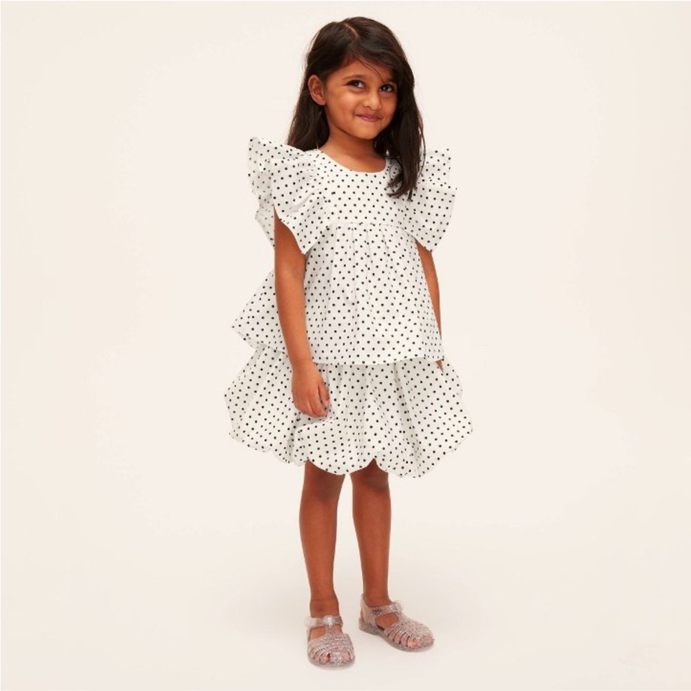 Adorable Polka Dot Ruffle Dress